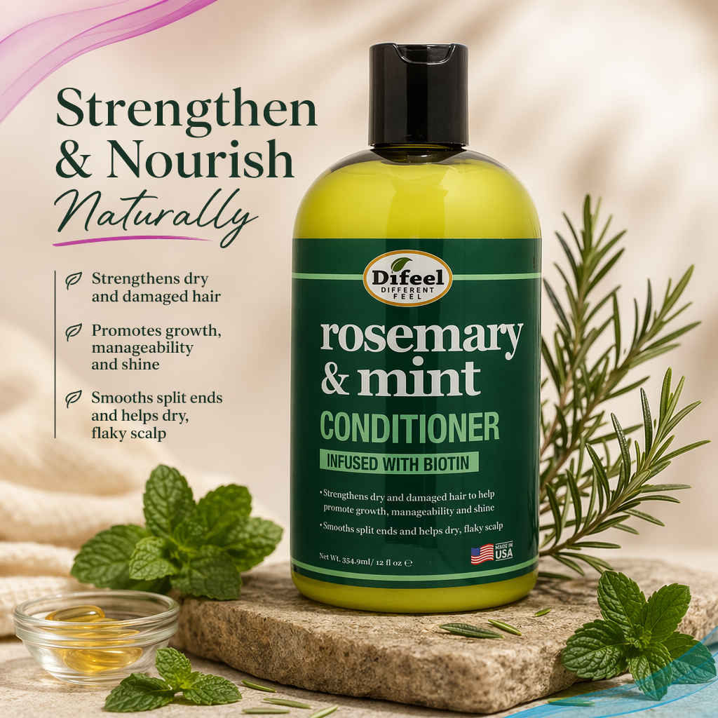 Difeel Rosemary Mint Strengthening Conditioner (12oz) - benefit