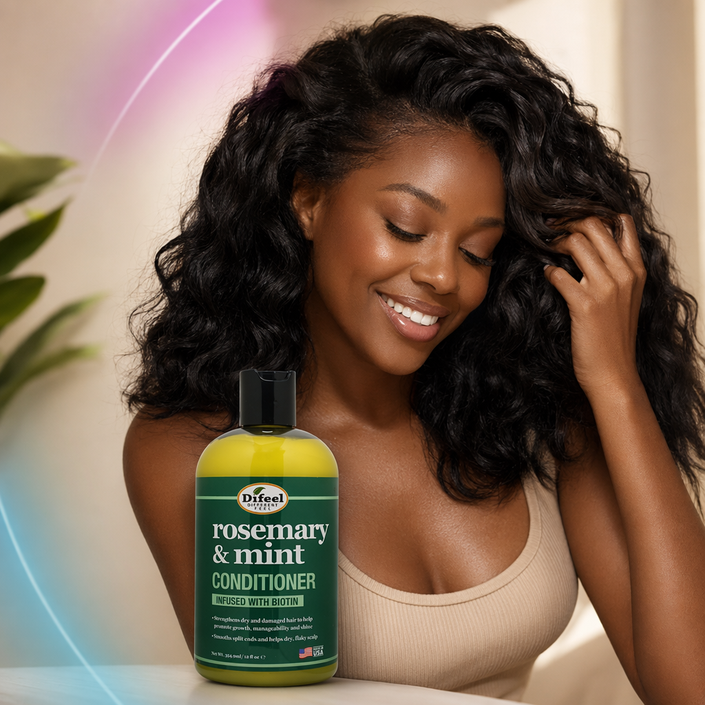 SUNFLOWER Difeel Rosemary Mint Strengthening Conditioner (12oz) - result