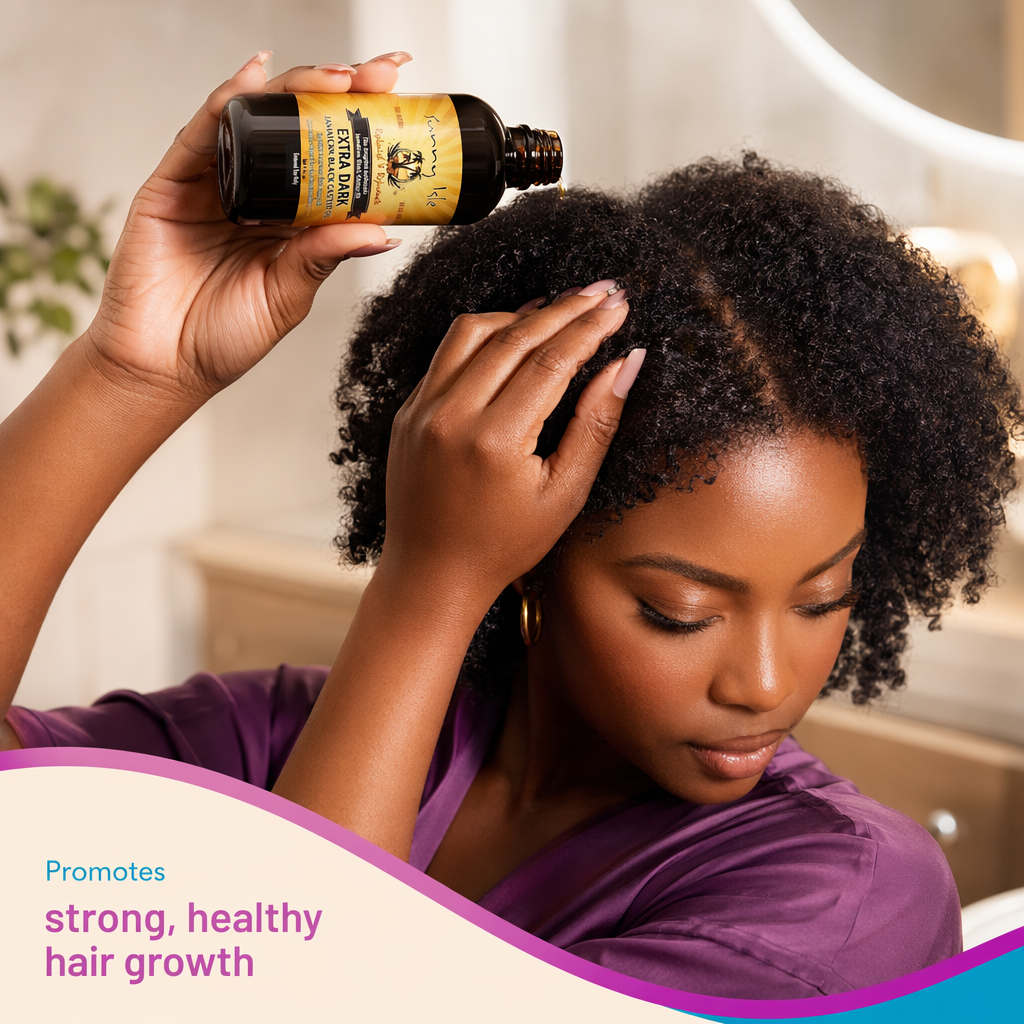 SUNNY ISLE Jamaican Black Castor Oil [Extra Dark] - usage