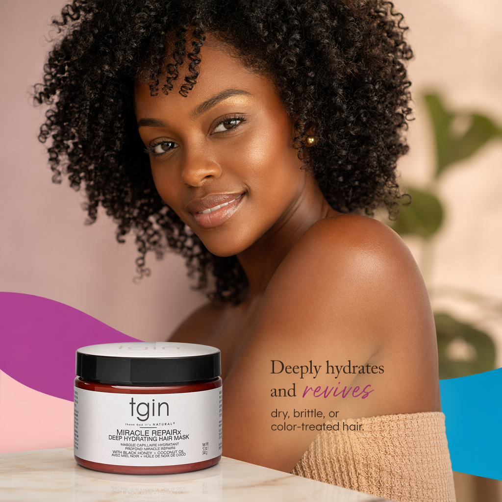 TGIN MIRACLE REPAIRX Deep Hydrating Hair Mask (12oz) - result
