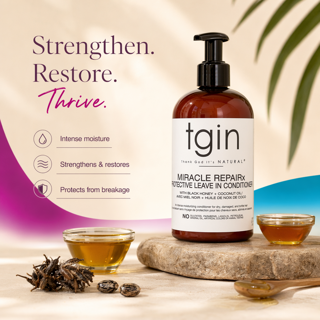 TGIN MIRACLE REPAIRX Protective Leave in Conditioner (13oz) - benefit