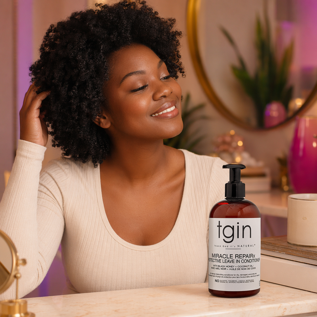 TGIN MIRACLE REPAIRX Protective Leave in Conditioner (13oz) - usage