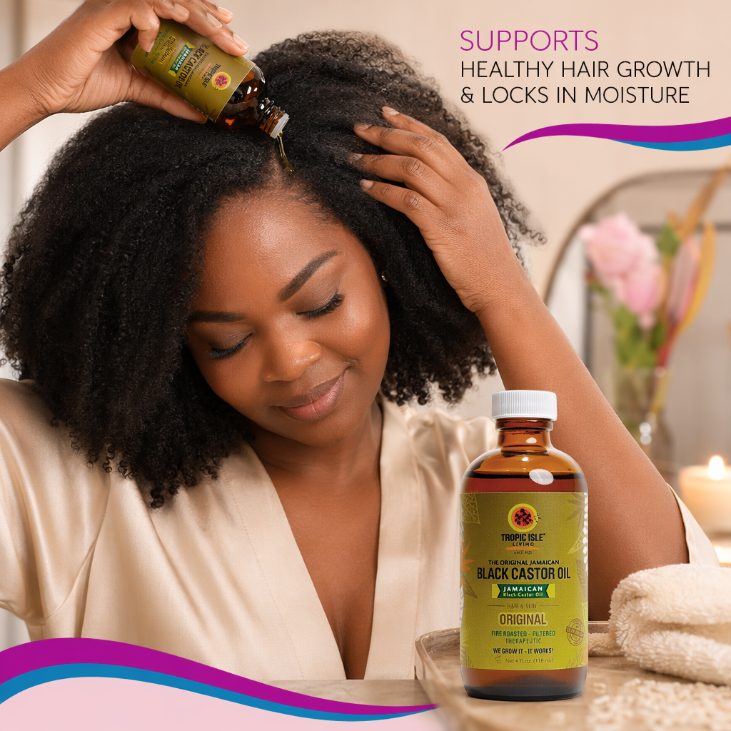TROPIC ISLE LIVING Jamaican Black Castor Oil Original - usage