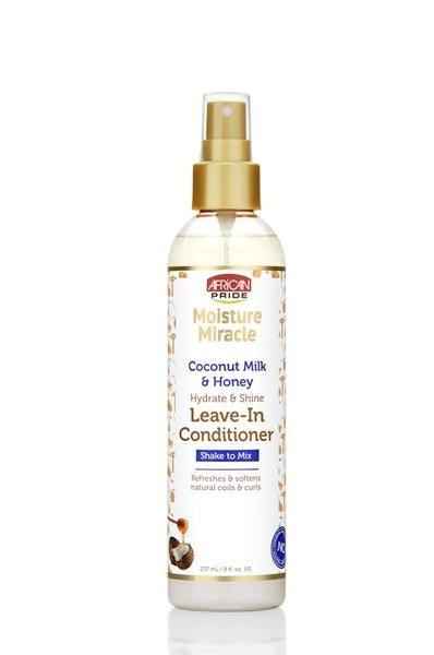 AFRICAN PRIDE Moisture Miracle Coconut Milk & Honey Leave In Conditioner (8oz)