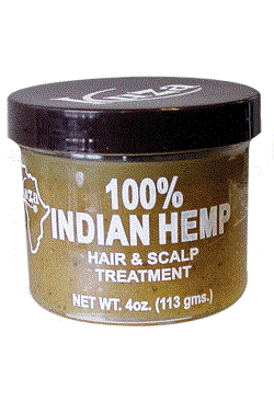 KUZA Indian Hemp Hair & Scalp Treatment 4 oz jar for nourishing and moisturizing textured hair.